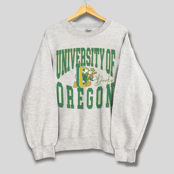 Vintage University of Oregon Ducks Sweatshirt, Retro Oregon Ducks Football Shirt - Picture 1 of 2